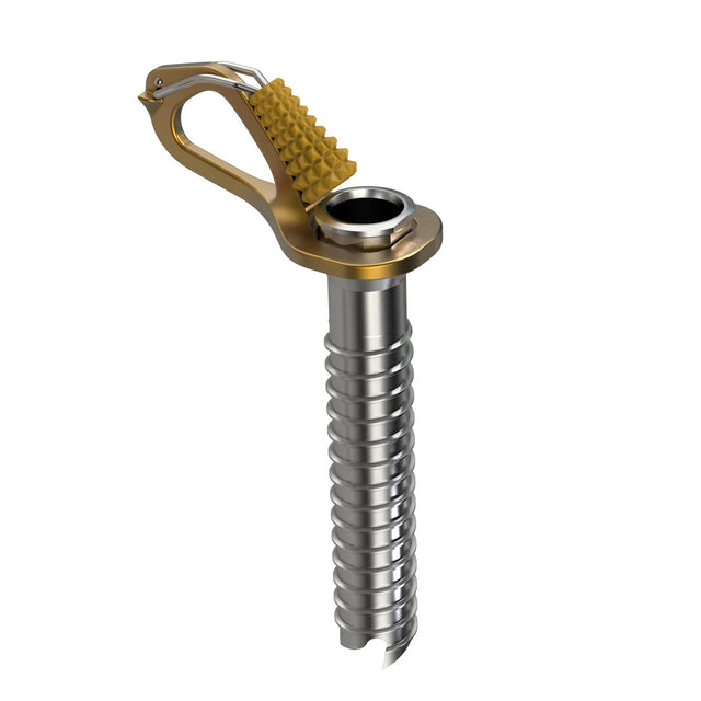 Blue Ice aero climbing screw w/ yellow top