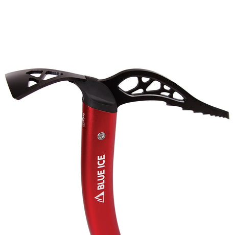 Red ice axe with black head, Blue Ice brand