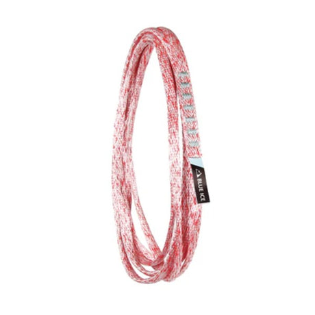Red and white patterned climbing sling, Blue Ice brand