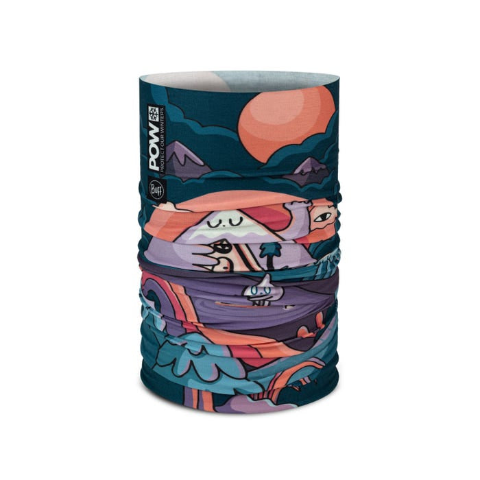 Buff Original EcoStretch neck gaiter in POW Owyz pattern