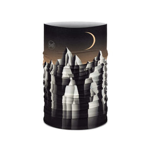 Buff Original EcoStretch neck gaiter in hidden gem iron grey pattern