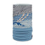 Buff Polar neck gaiter in 'sakry lake blue' pattern