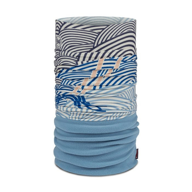 Buff Polar neck gaiter in 'sakry lake blue' pattern