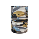 Buff ThermoNet neck gaiter in 'beldar gingko' pattern