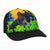 ChicaDee youth trucker hat, bear cub and blueberries design