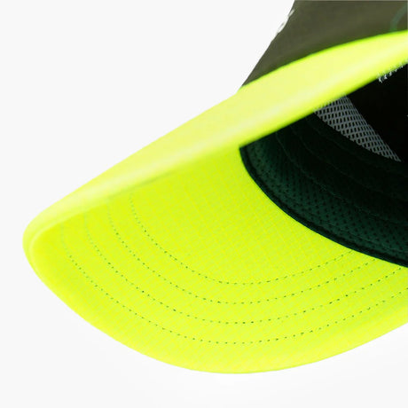 Under brim view of ciele athletics FSTCap SC Field Iconic SL running hat in seaweed/emerald colour