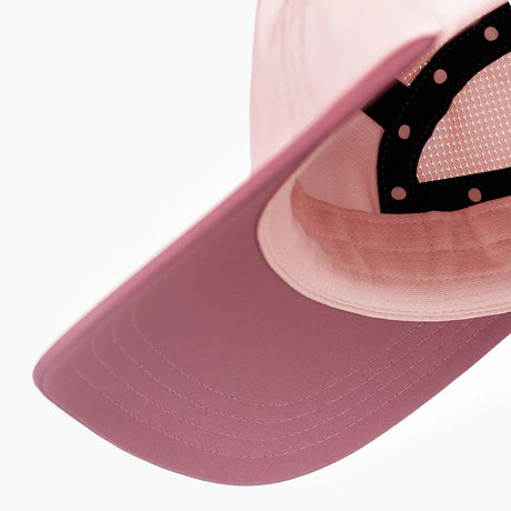 Under brim view of ciele athletics GOCap SC Comp C Cube running hat in peachskin colour