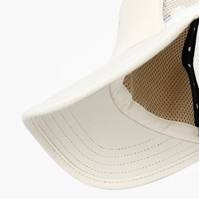 Under brim view of ciele athletics TRLCap SC Field trucker running hat in Rainy Day colour