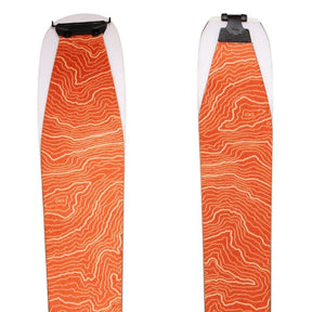 Contour Hybrid Pure climbing skins, tip and tail ski view