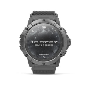Front view of black COROS VERTIX 2S GPS watch