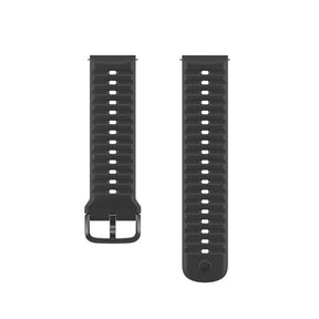 22mm wide Coros APEX 4 black silicone watch band
