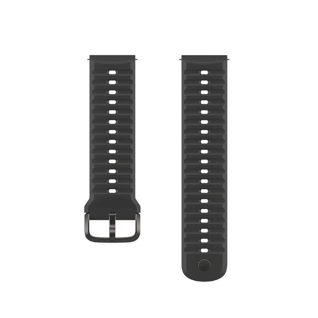 24mm wide Coros APEX 4 black silicone watch band