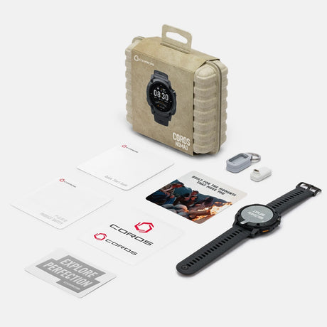 COROS NOMAD GPS watch box and contents