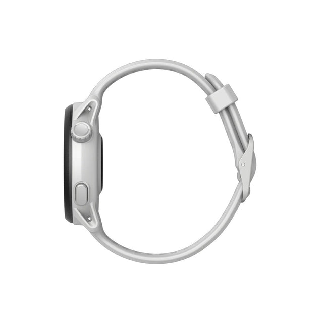 Side view of white COROS PACE 3 GPS watch