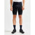 Front view on model of men's black Craft ADV Endur bike shorts