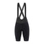 Front view of women's black Craft ADV gravel bib bike shorts