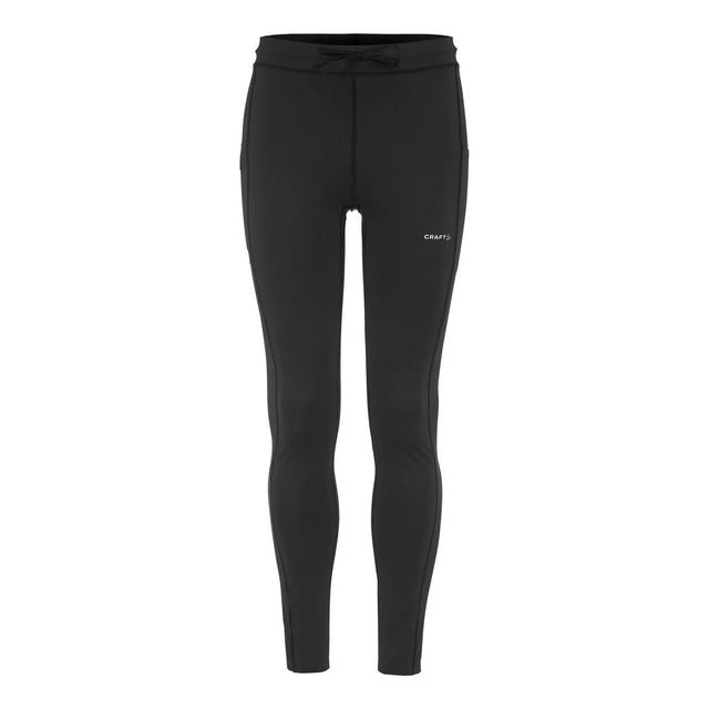 Front view of men's black Craft Hypervent running tights