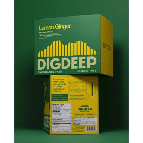 2 boxes of Dig Deep Lemon Ginger carb sticks