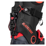 Back detail of women's red/coral Blacklight ski boot
