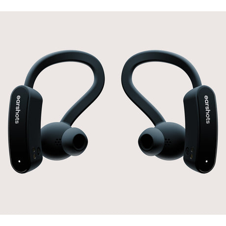 Pair of black Earshots sports earbuds