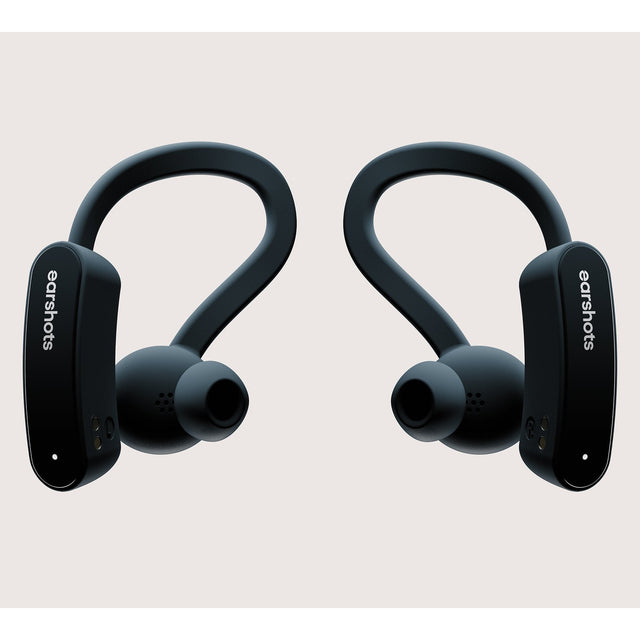 Pair of black Earshots sports earbuds