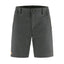 Front view of men's grey fjallraven abisko trail stretch shorts
