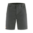 Front view of men's grey fjallraven abisko trail stretch shorts