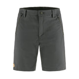 Front view of men's grey fjallraven abisko trail stretch shorts