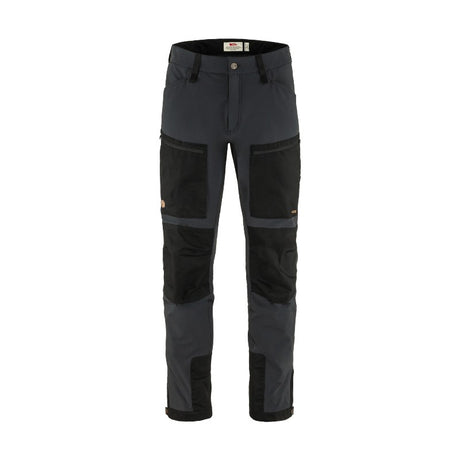 Front view of men's black fjallraven keb agile trousers