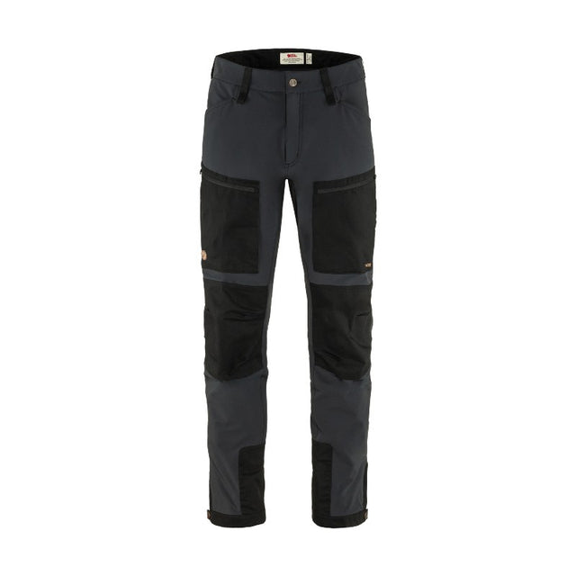 Front view of men's black fjallraven keb agile trousers
