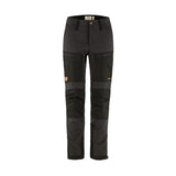 Front view of women's black fjallraven keb agile trousers