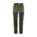 Front view of women's green Fjallraven Keb Trousers