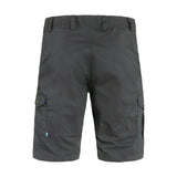 Back view of men's dark grey fjallraven vidda pro lite shorts
