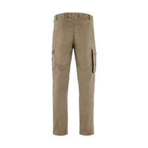 Back view of men's fjallraven vidda pro trousers in suede brown