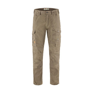 Front view of men's fjallraven vidda pro trousers in suede brown