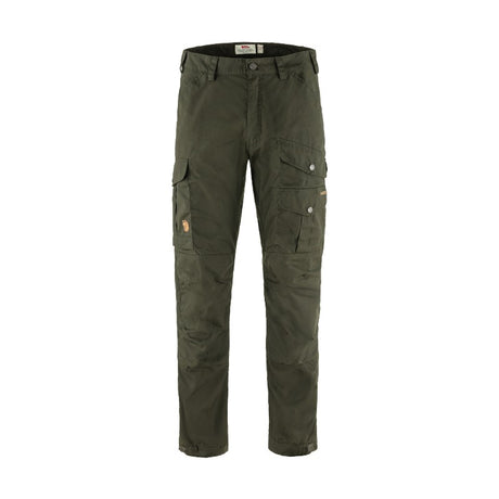 Front view of men's fjallraven vidda pro trousers in forest green