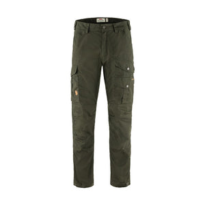 Front view of men's fjallraven vidda pro trousers in forest green