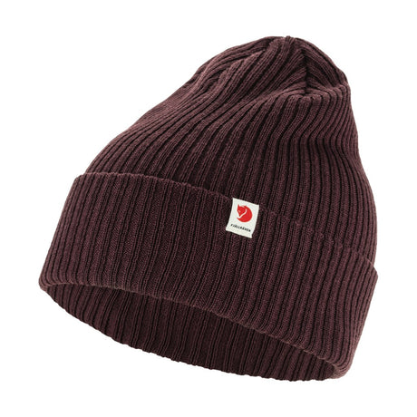 Maroon Fjallraven rib knit beanie