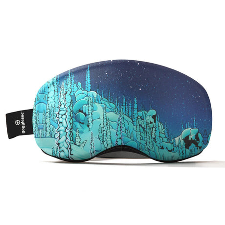 Goggle lens cover with Revy pillow factory graphic