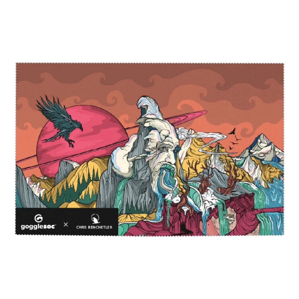 Gogglesoc lens wipe with Supernatural base camp graphic