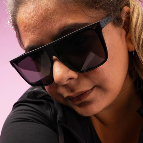 Model wearing goodr Fly G sunglasses