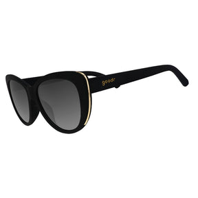 Goodr glam G sunglasses in 'it's noir darling' colour