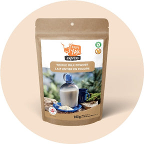Package of happy yak whole milk powder