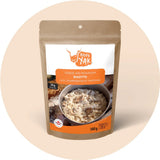 Package of Happy Yak cheese & mushroom risotto freeze-dried meal
