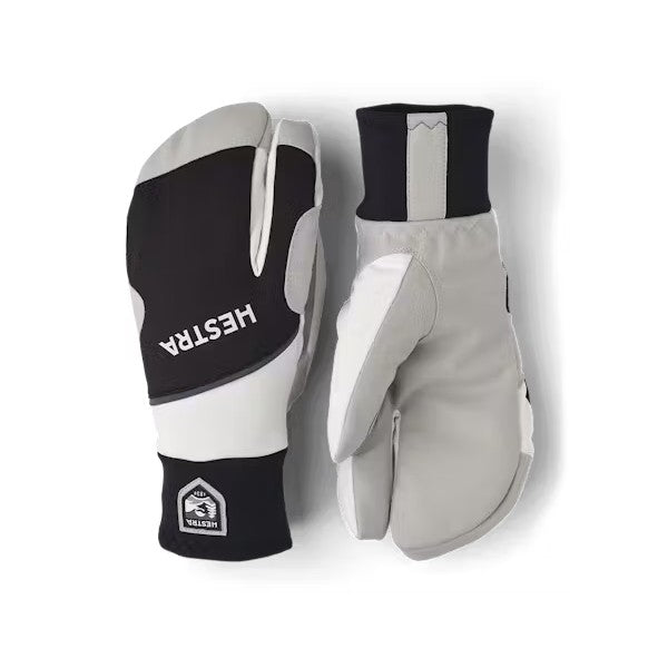 Black/ivory Hestra Comfort Tracker 3-finger gloves