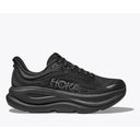 Side view of men's black Hoka Bondi 9 running shoe