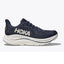 Side view of men's Hoka Clifton 10 running shoes in navy/white