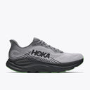 Side view of men's grey Hoka Clifton 11 running shoe