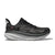 Side view of men's Hoka Clifton 9 running shoe in black/outer orbit