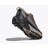 Sole view of men's grey/black Hoka Mafate 5 running shoe